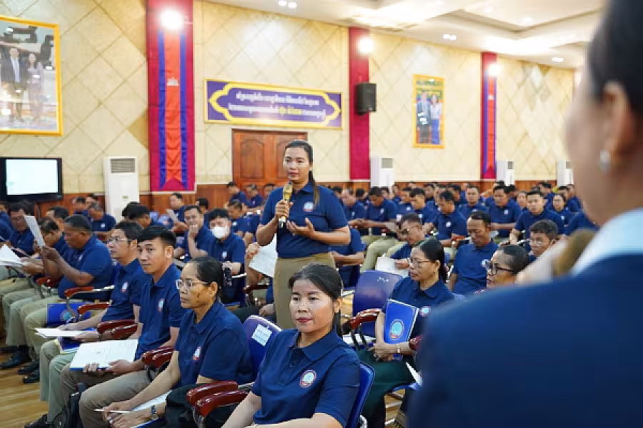 ឯកឧត្តម អ៊ុំ សុខ អញ្ជើញបើកវគ្គបណ្តុះបណ្តាលស្តីពីការងាររដ្ឋបាល និង ការងារបេឡាមរណសង្គ្រោះ ជូន អ.ន.ក.ខេត្តកំពត - Image 12