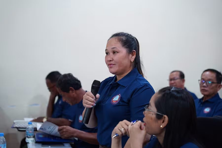 ឯកឧត្តម អ៊ុំ សុខ អញ្ជើញបើកវគ្គបណ្តុះបណ្តាលស្តីពីការងាររដ្ឋបាល និង ការងារបេឡាមរណសង្គ្រោះ ជូន អ.ន.ក.ខេត្តកែប - Image 15