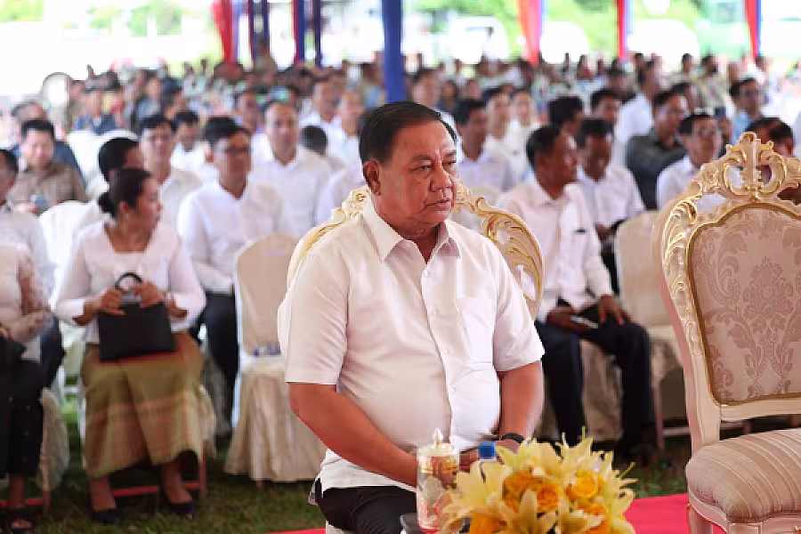 ឯកឧត្តម គន់ គីម អញ្ជើញក្នុងពិធីបញ្ចុះបឋមសិលាសាងសង់អគារទីស្នាក់ការ អ.ន.ក.ខេត្តកំពង់ស្ពឺ - Image 2