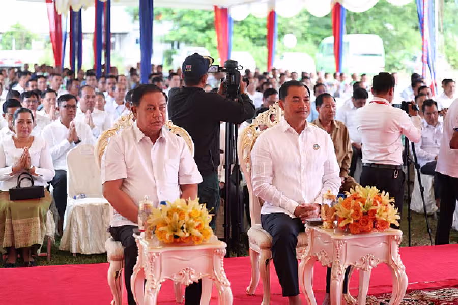 ឯកឧត្តម គន់ គីម អញ្ជើញក្នុងពិធីបញ្ចុះបឋមសិលាសាងសង់អគារទីស្នាក់ការ អ.ន.ក.ខេត្តកំពង់ស្ពឺ - Image 7