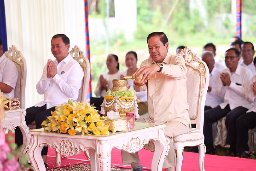 ឯកឧត្តម គន់ គីម អញ្ជើញក្នុងពិធីបញ្ចុះបឋមសិលាសាងសង់អគារទីស្នាក់ការ អ.ន.ក.ខេត្តកំពង់ស្ពឺ - Image 10