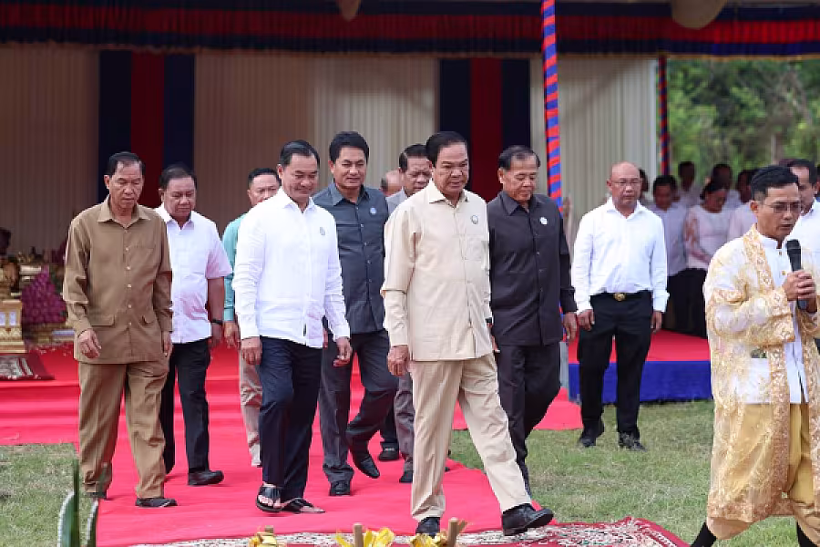 ឯកឧត្តម គន់ គីម អញ្ជើញក្នុងពិធីបញ្ចុះបឋមសិលាសាងសង់អគារទីស្នាក់ការ អ.ន.ក.ខេត្តកំពង់ស្ពឺ - Image 13