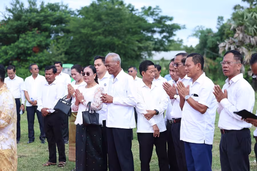 ឯកឧត្តម គន់ គីម អញ្ជើញក្នុងពិធីបញ្ចុះបឋមសិលាសាងសង់អគារទីស្នាក់ការ អ.ន.ក.ខេត្តកំពង់ស្ពឺ - Image 28