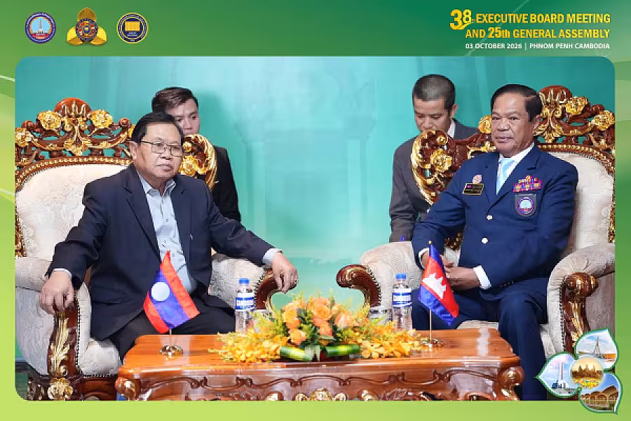 ឯកឧត្តមទេសរដ្ឋមន្ត្រី គន់ គីម ទទួលជួបពិភាក្សាការងារជាមួយ ប្រធានសមាគមអតីតយុទ្ធជនប្រទេសឡាវ 