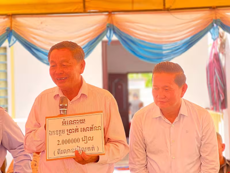 គ្រួសារវីរយុទ្ធជនពលីមួយគ្រួសារ នៅខេត្តសៀមរាប ទទួលបានគេហដ្ឋានថ្មី តាមរយ:សប្បុរសជនទូទាំងប្រទេស