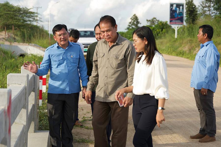 ឯកឧត្តម អ៊ិន ចន្ថា ដឹកនាំក្រុមការងារចុះត្រួតពិនិត្យវឌ្ឍនភាពការងារនៅភូមិប៊ុនរ៉ានី សែនជ័យ ដំណាក់ទ្រយឹង