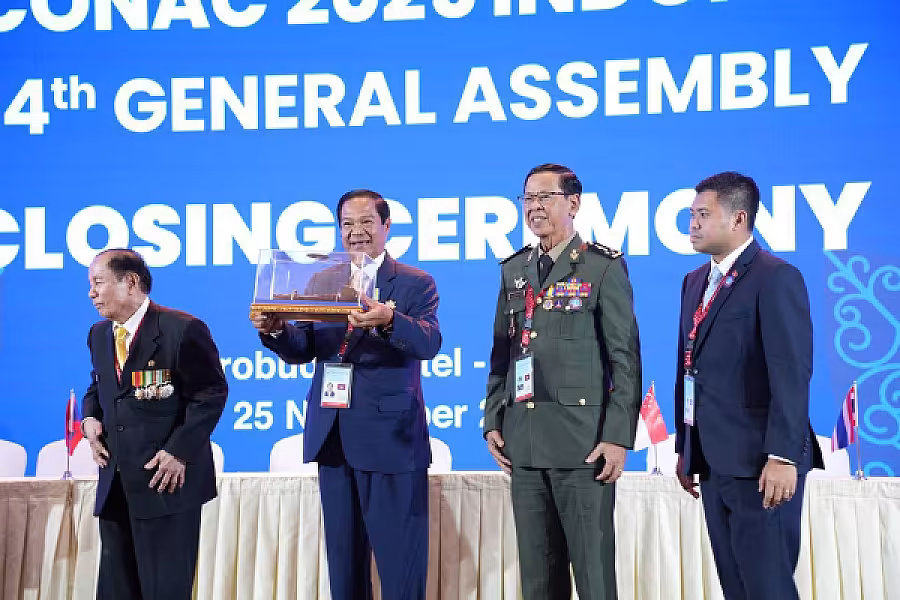 សមាគមអតីតយុទ្ធជន និងនិវត្តជនកម្ពុជា ចាប់ផ្តើមធ្វើជាប្រធានប្តូរវេនជាផ្លូវការ សម្រាប់មហាសន្និបាតសហព័ន្ធអតីតយុទ្ធជនបណ្តាប្រទេសអាស៊ាន ឆ្នាំ២០២៦ 