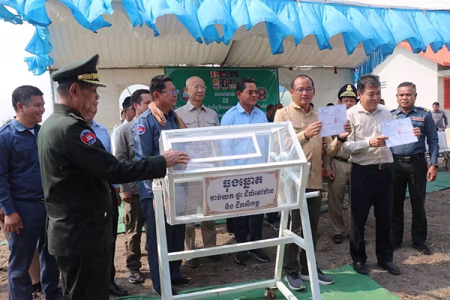 អ.ន.ក. ខេត្តកំពង់ឆ្នាំង រៀបចំចាប់ឆ្នោតជូនផ្ទះ-ដី ដល់អតីតយុទ្ធជន និងនិវត្តជន ៤៨គ្រួសារ - Image 2