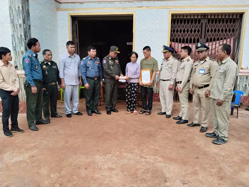 សាខាមូលនិធិជាតិជំនួយសង្គម ខេត្តរតនគិរី បានចូលរួមពិធីប្រគល់ប្រាក់បេឡាមរណសង្គ្រោះ ជាមួយគណៈកម្មាធិការ សអក ខេត្