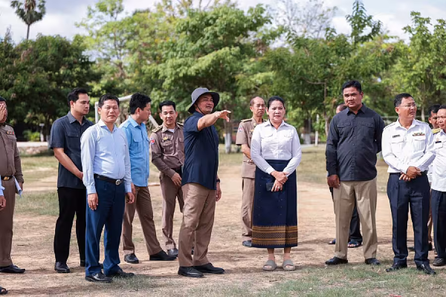 ឯកឧត្តម ជាម ច័ន្ទសោភ័ណ  អញ្ជើញចុះពិនិត្យទីតាំងគ្រោងសាងសង់អគារ អ.ន.ក. ខេត្តកំពង់ស្ពឺ  - Image 2