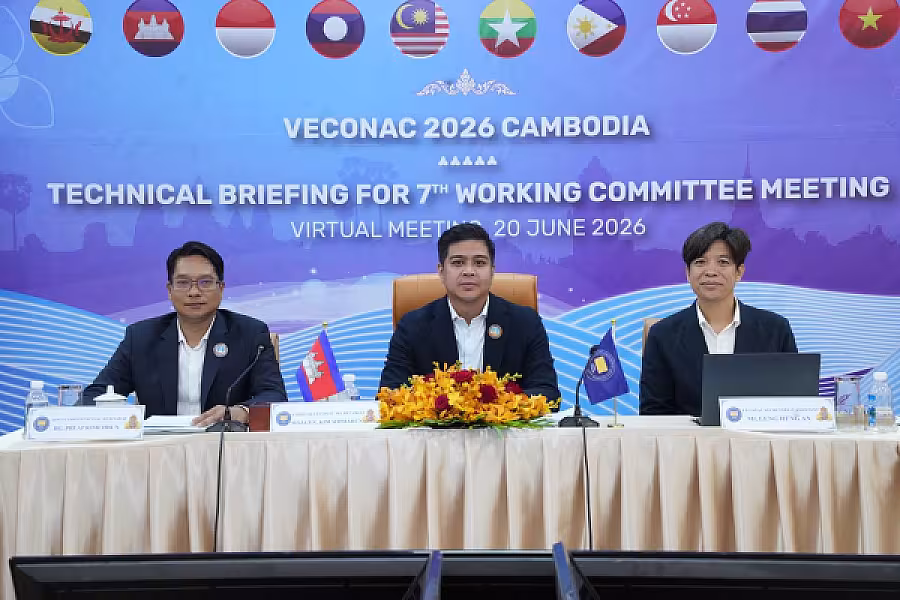 ឯកឧត្តម គីម សុផារុន អញ្ជើញដឹកនាំប្រជុំបច្ចេកទេសនៃគណៈកម្មការការងារលើកទី៧ VECONAC តាមប្រព័ន្ធនិម្មិត 